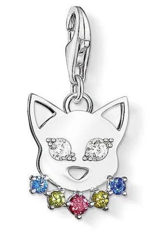 Thomas Sabo Charm Club Sterling Silver Multicoloured Cat Charm D