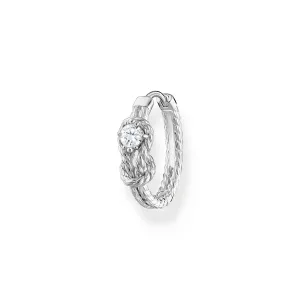 Thomas Sabo Charm Club Sterling Silver Rope Knot Hoop Earring D