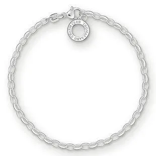 Thomas Sabo Charm Club Sterling Silver Thin Link Charm Bracelet D