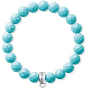 Thomas Sabo Charm Club Sterling Silver Turquoise Bracelet 15.5cm