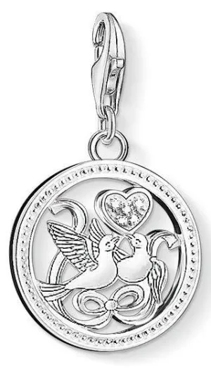 Thomas Sabo Charm Club Sterling Silver White Zirconia Birds Charm D