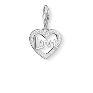 Thomas Sabo Charm Club Sterling Silver White Zirconia Love Heart Charm D