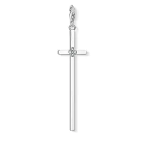Thomas Sabo Charm Club Sterling Silver Zirconia Cross Charm Pendant D