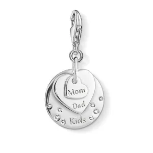 Thomas Sabo Charm Club Sterling Silver Zirconia Mom Dad And Kids Charm