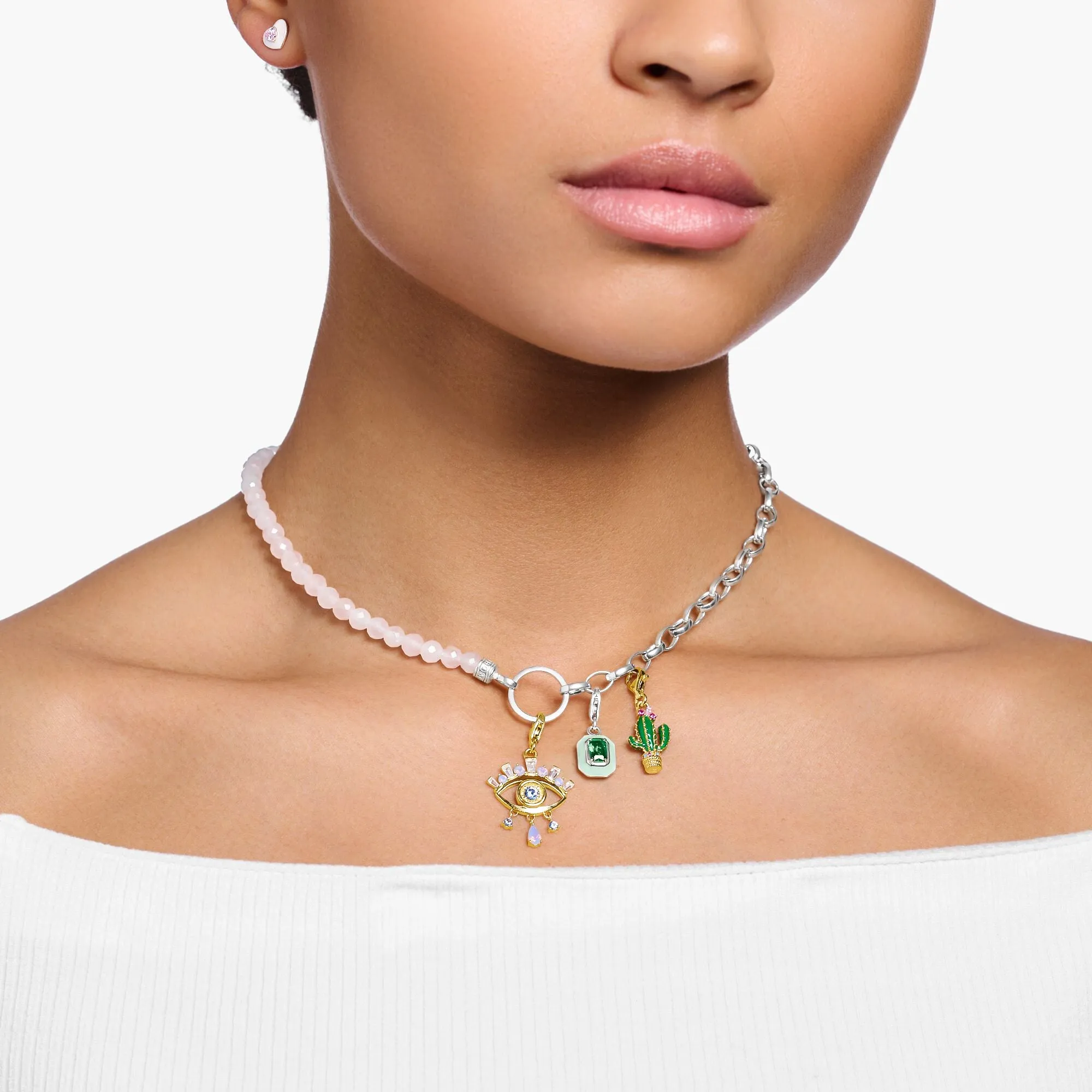 Thomas Sabo Charm pendant blue eye gold plated