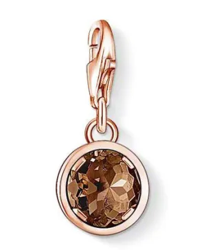 Thomas Sabo Charm Smoky Quartz Rose Gold D