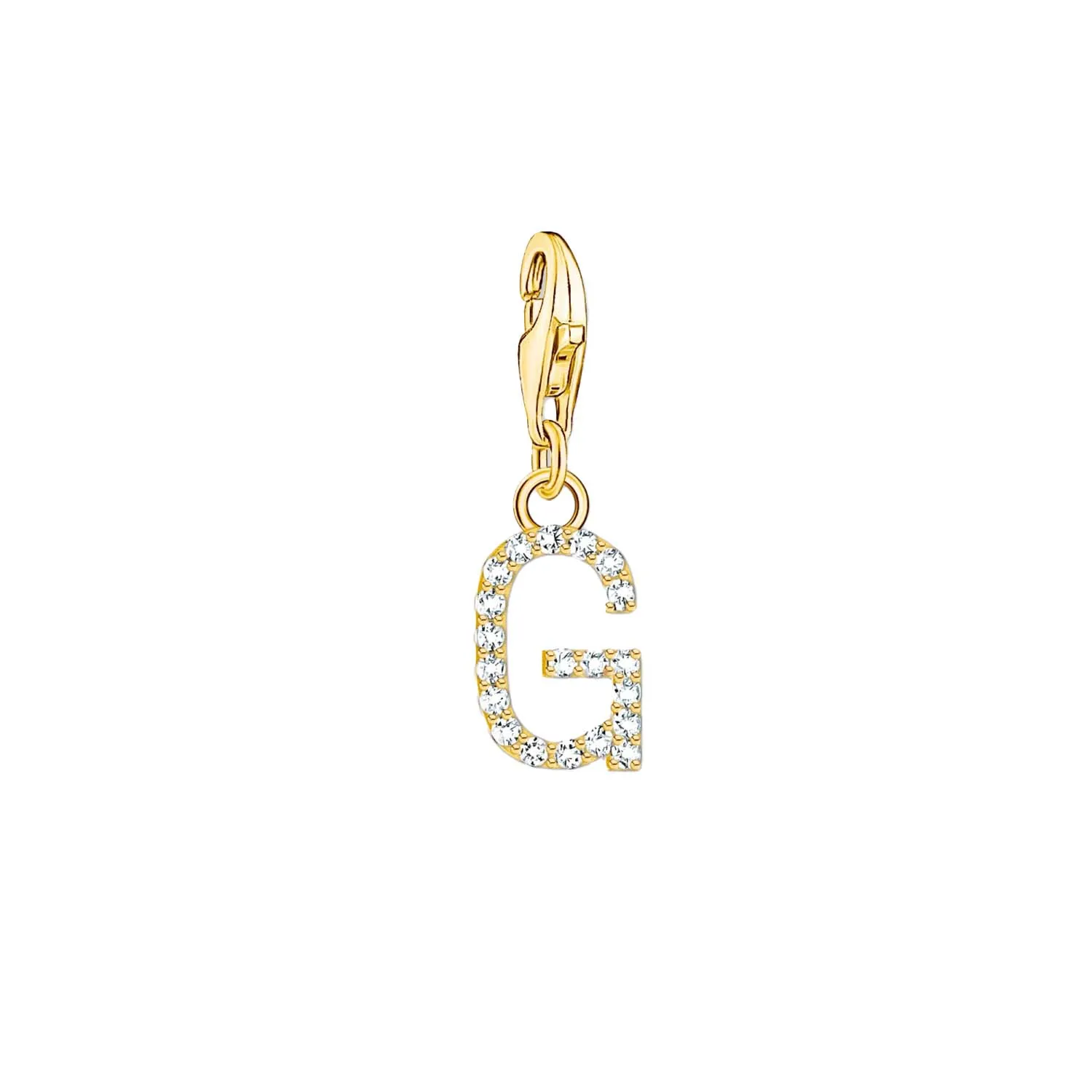 Thomas Sabo Charmista Gold Plated Sterling Silver Letter G Charm Pendant