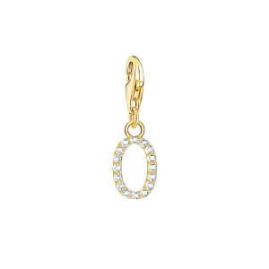 Thomas Sabo Charmista Gold Plated Sterling Silver Letter O Charm Pendant