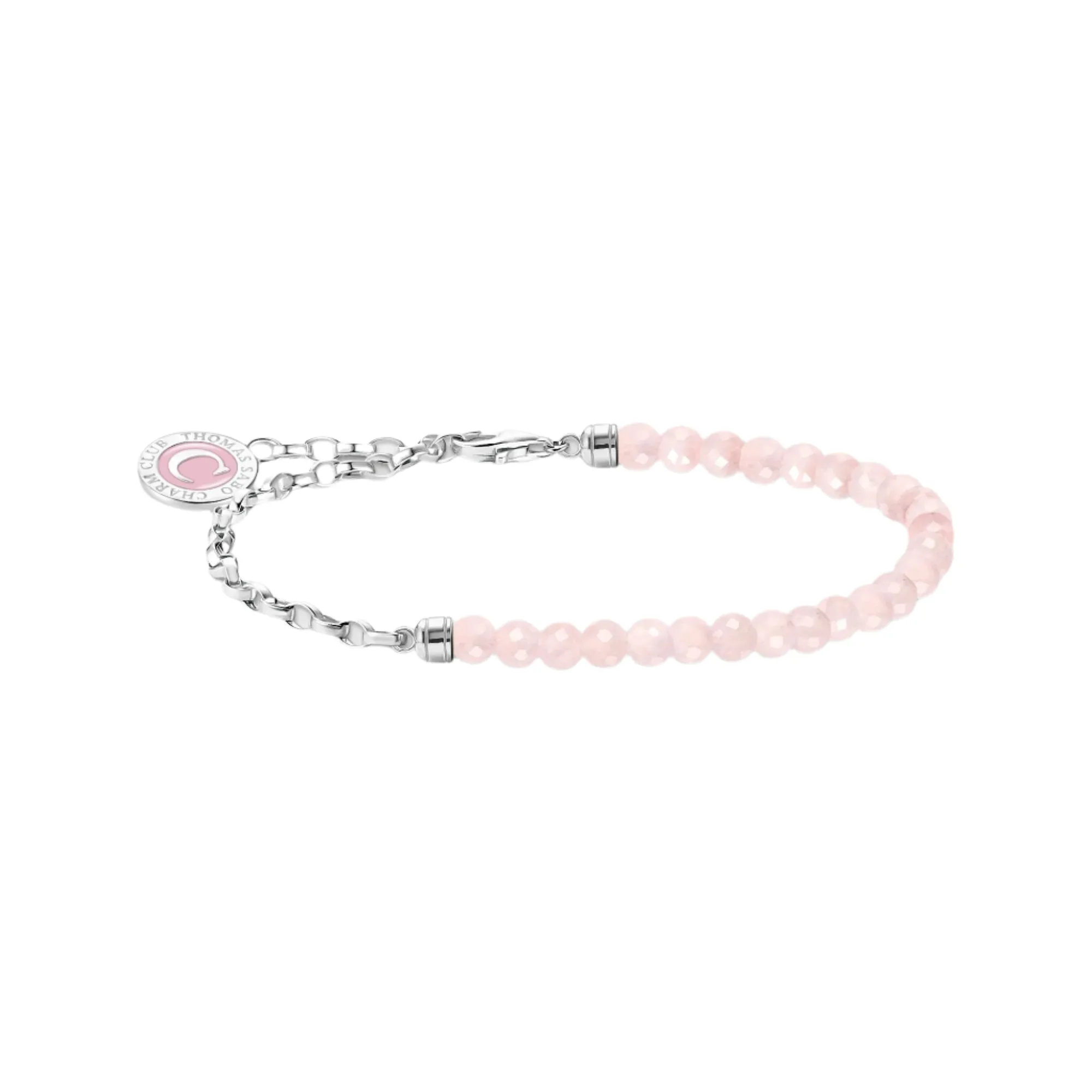 Thomas Sabo CHARMISTA - Rose Quartz Silver Bracelet with Charmista Coin