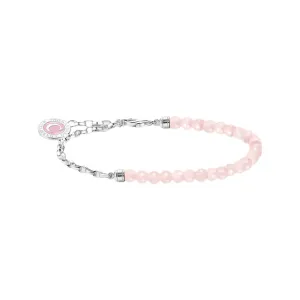 Thomas Sabo CHARMISTA - Rose Quartz Silver Bracelet with Charmista Coin