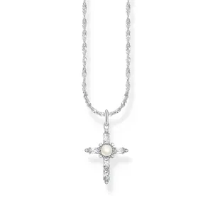 Thomas Sabo - Cross Romance necklace with pendant white silver