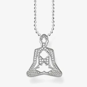 Thomas Sabo Cubic Zirconia Silver Yoga Necklace
