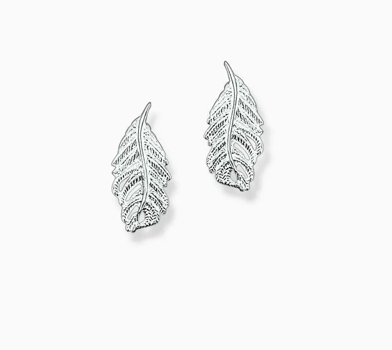 Thomas Sabo Earrings Feather Silver Stud