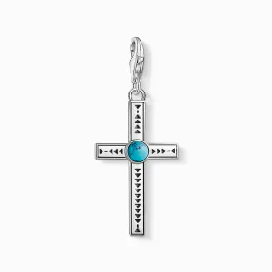Thomas Sabo Ethnic Cross Turquoise Pendant Charm
