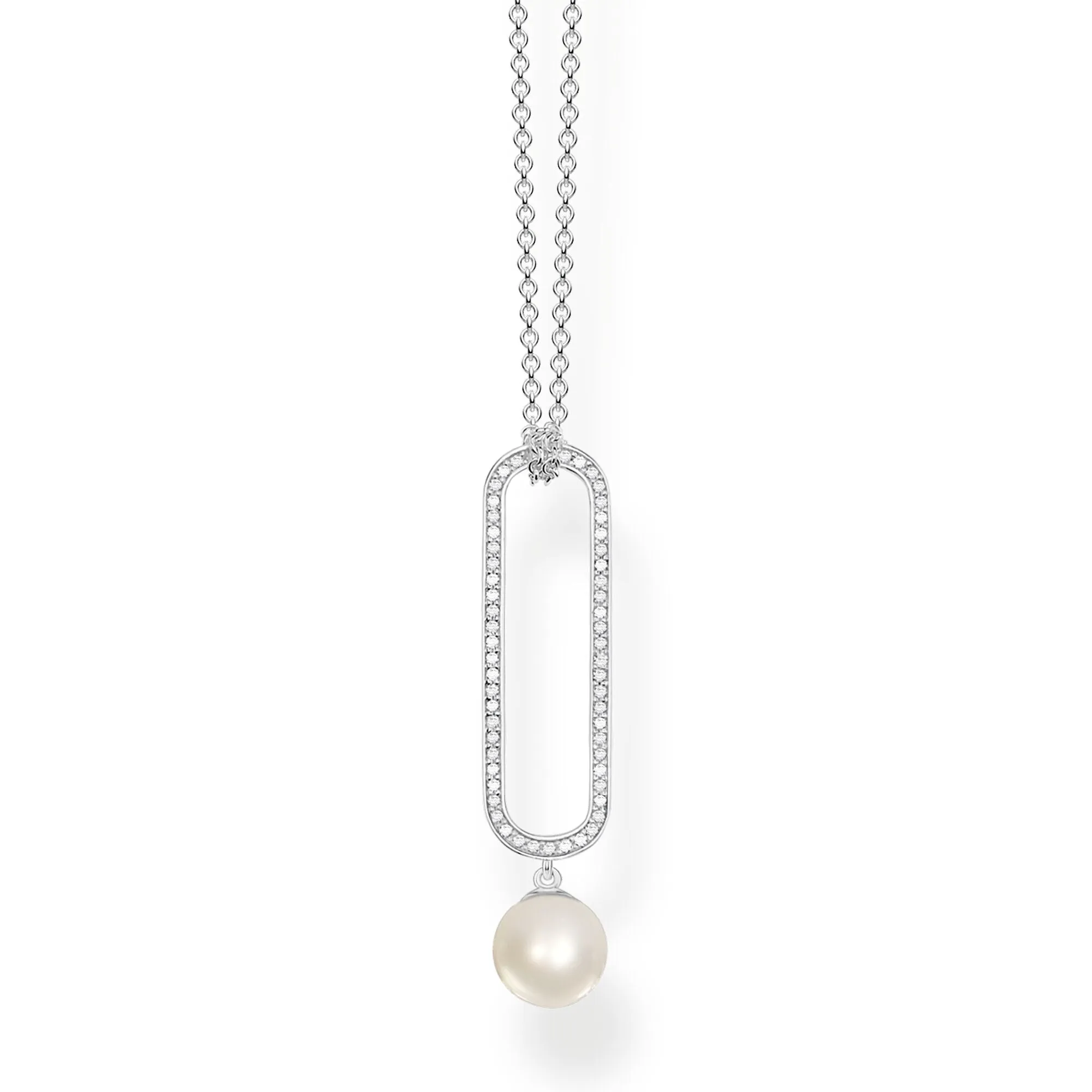 Thomas Sabo Glam & Soul Sterling Silver Freshwater Pearl CZ Necklace