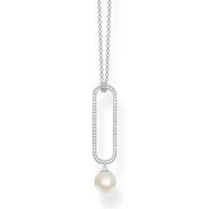 Thomas Sabo Glam & Soul Sterling Silver Freshwater Pearl CZ Necklace