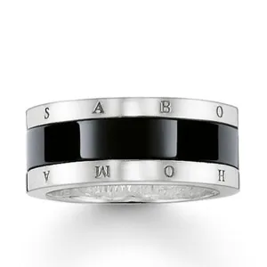 Thomas Sabo Glam And Soul Sterling Silver Black Ceramic Ring D