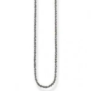 Thomas Sabo Glam And Soul Sterling Silver Criss-Cross Blackened Chain