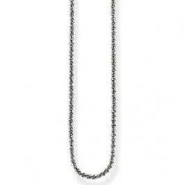 Thomas Sabo Glam And Soul Sterling Silver Criss-Cross Blackened Chain
