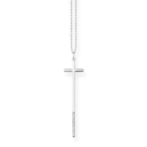 Thomas Sabo Glam And Soul Sterling Silver Diamond Cross Necklace D