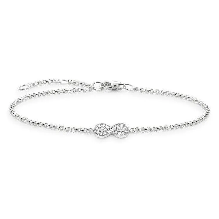 Thomas Sabo Glam And Soul Sterling Silver Diamond Infinity Bracelet