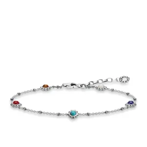 Thomas Sabo Glam And Soul Sterling Silver Ethnic Colourful Bracelet