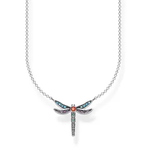 Thomas Sabo Glam And Soul Sterling Silver Small Dragonfly Necklace D