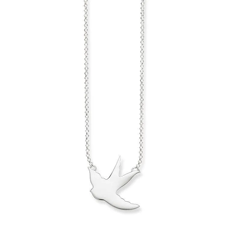 Thomas Sabo Glam And Soul Sterling Silver Swallow Necklace D