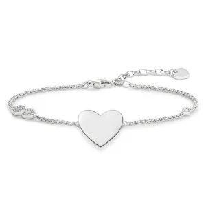 Thomas Sabo Glam And Soul Sterling Silver Zirconia Heart With Infinity Bracelet