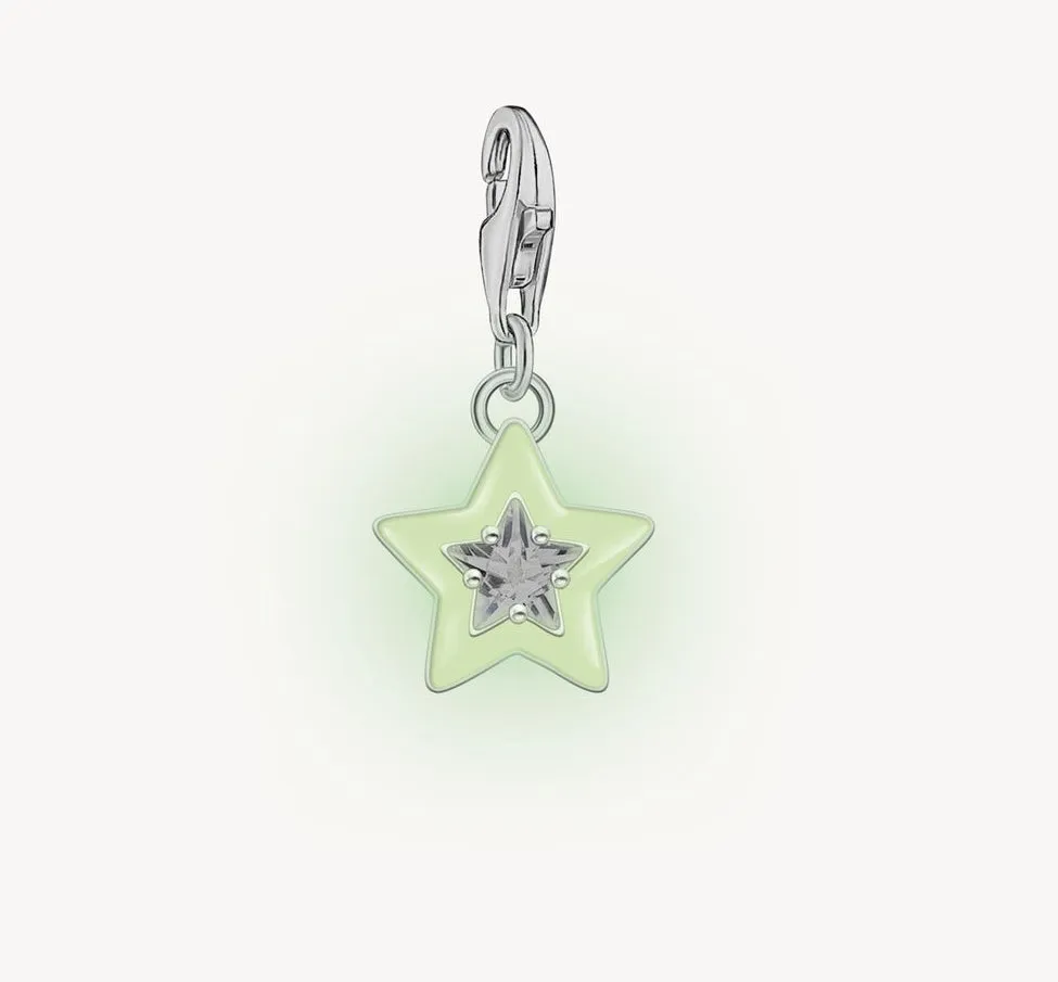 Thomas Sabo Glow In The Dark White Star Charm