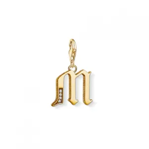Thomas Sabo Gold Letter M Pendant Charm