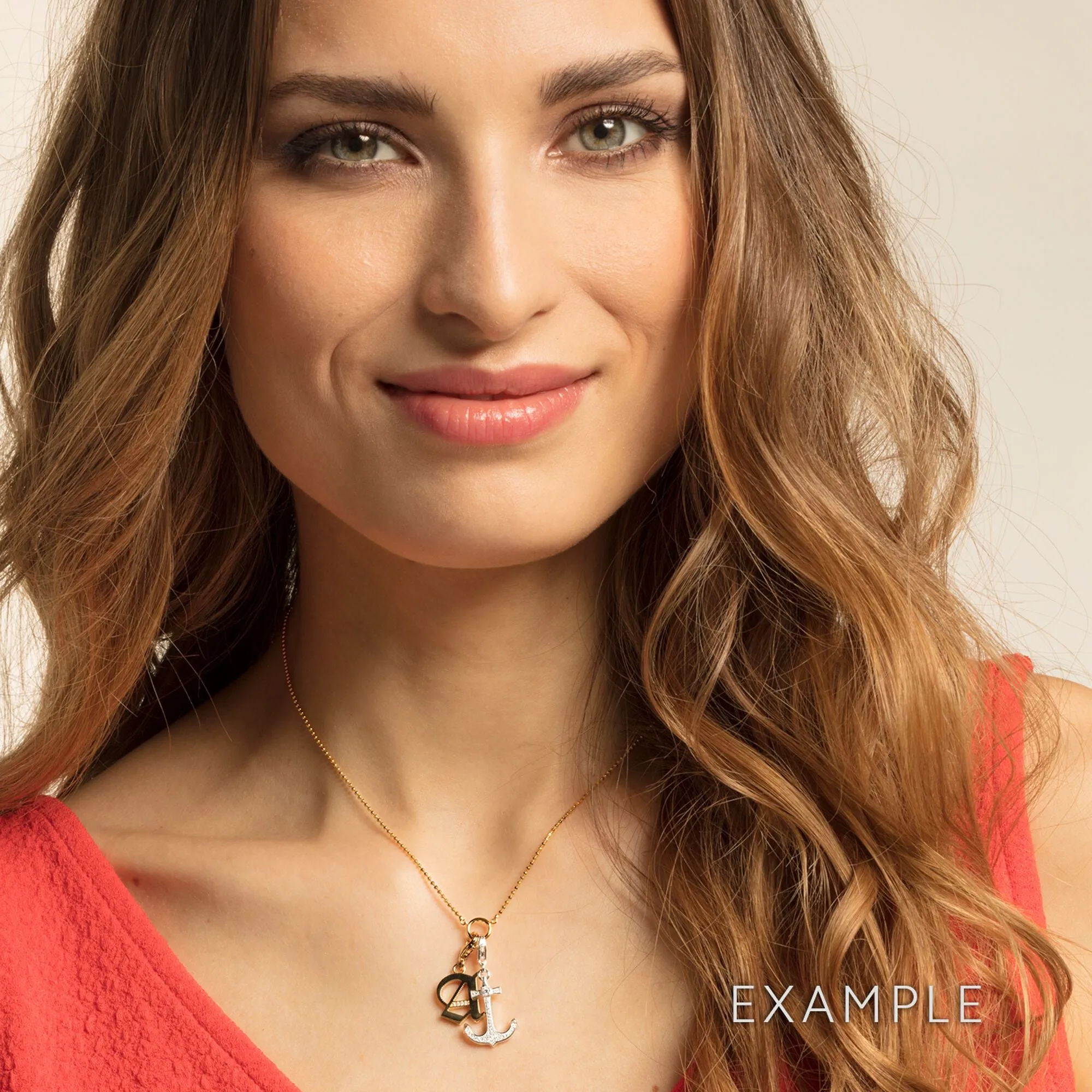 Thomas Sabo Gold Letter v Pendant Charm
