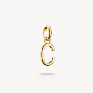Thomas Sabo Gold Plated Letter C Connect Charm