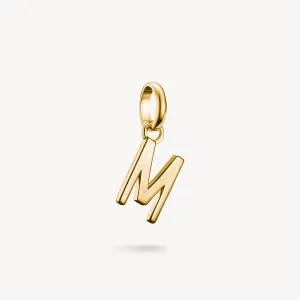 Thomas Sabo Gold Plated Letter M Connect Charm