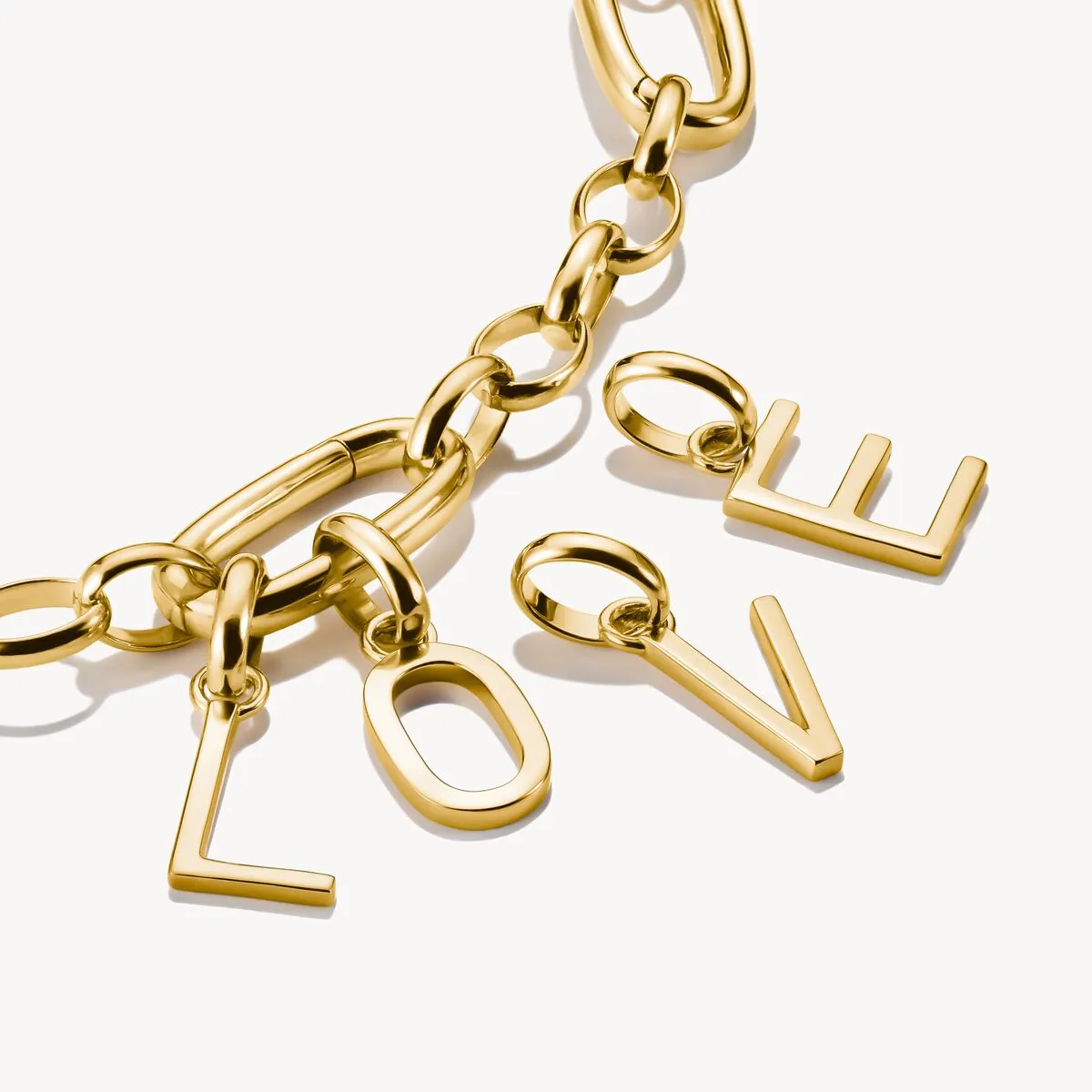 Thomas Sabo Gold Plated Letter V Connect Charm