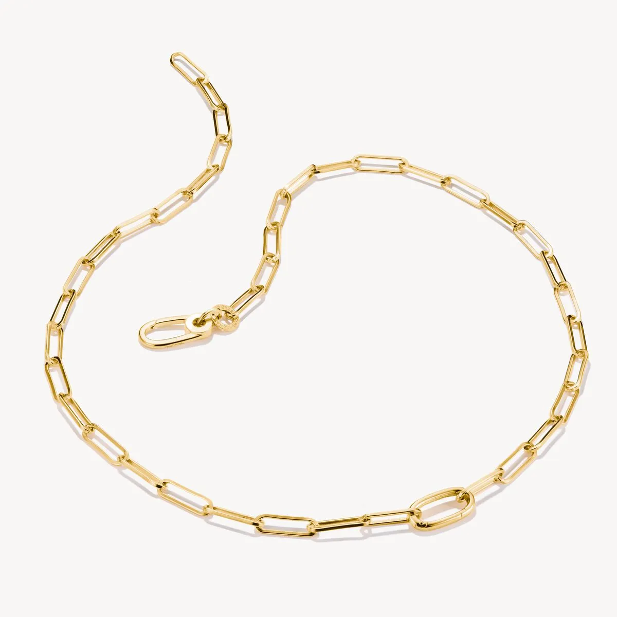 Thomas Sabo Gold Plated Paperclip Connect Link Necklace