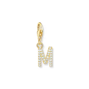 Thomas Sabo Gold Plated Sterling Silver Charmista Letter "M" Charm