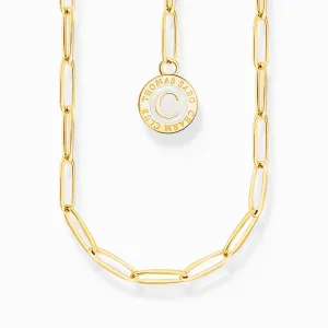 Thomas Sabo Gold Plated Sterling Silver Charmista Member Charm Necklace with Coin