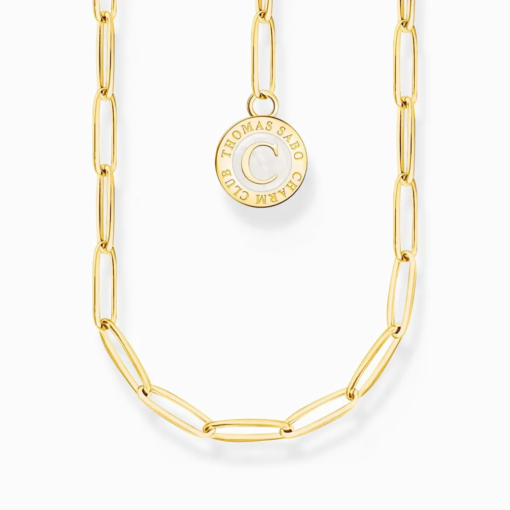 Thomas Sabo Gold Plated Sterling Silver Charmista Member Charm Necklace with Coin