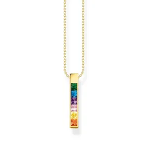 Thomas Sabo Gold Plated Sterling Silver Colourful Stone Necklace