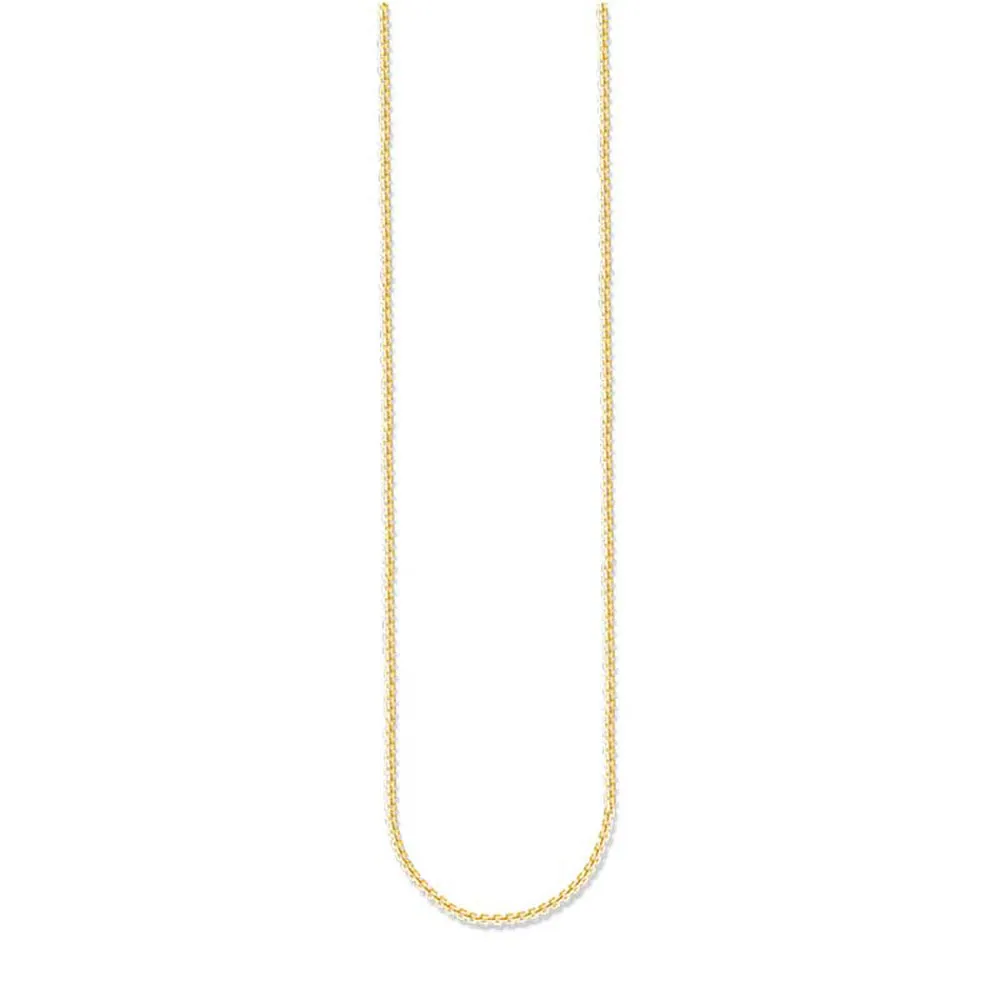 Thomas Sabo Gold Plated Sterling Silver Fine Link 45-50cm Chain