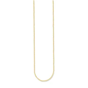 Thomas Sabo Gold Plated Sterling Silver Fine Link 45-50cm Chain