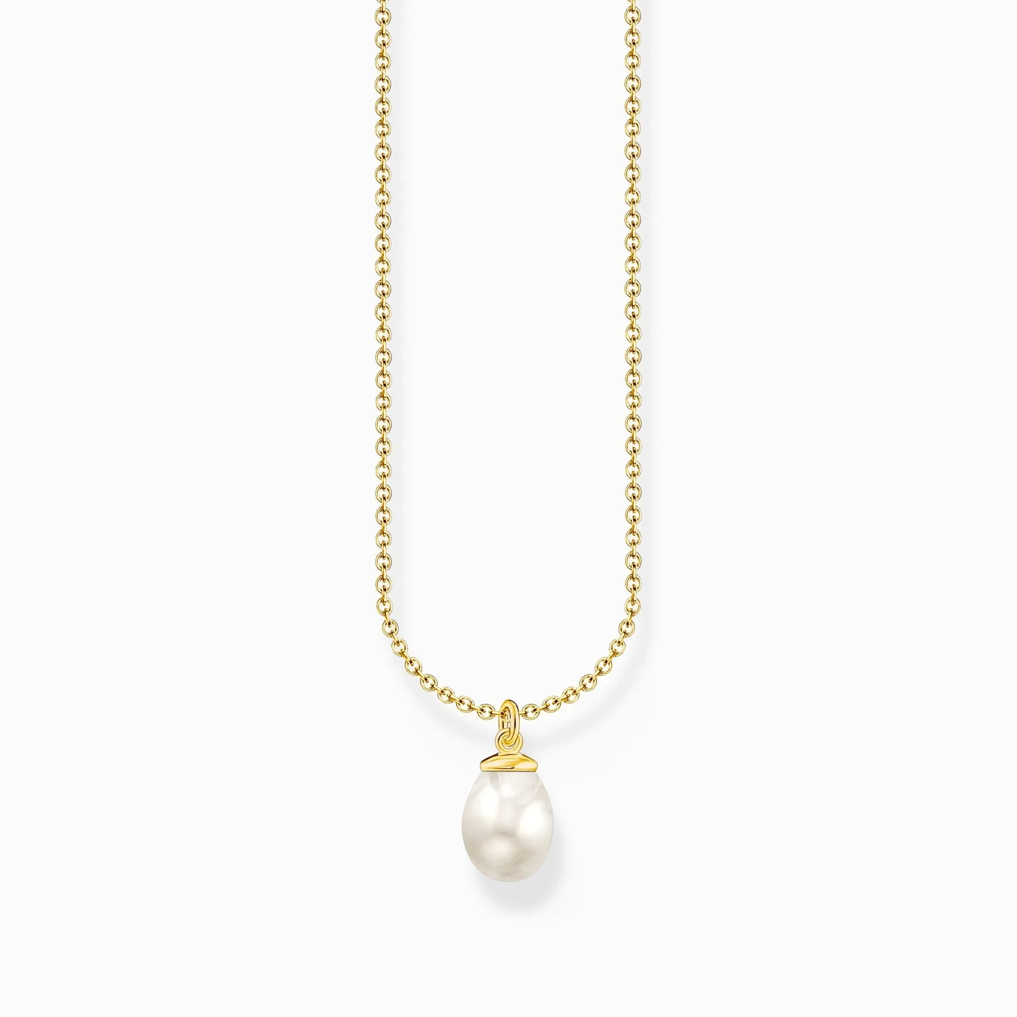Thomas Sabo Gold Plated Sterling Silver Freshwater Pearl Necklace