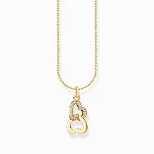 Thomas Sabo Gold Plated Sterling Silver Intertwined Hearts Necklace