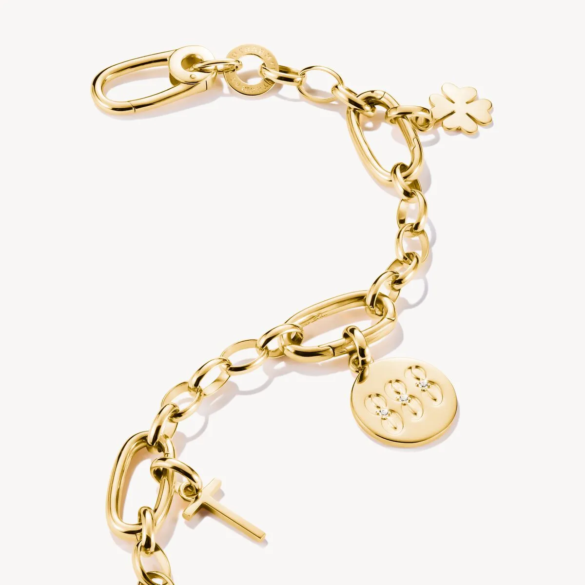 Thomas Sabo Gold Plated White Zirconia Angel Number '888' Connect Charm
