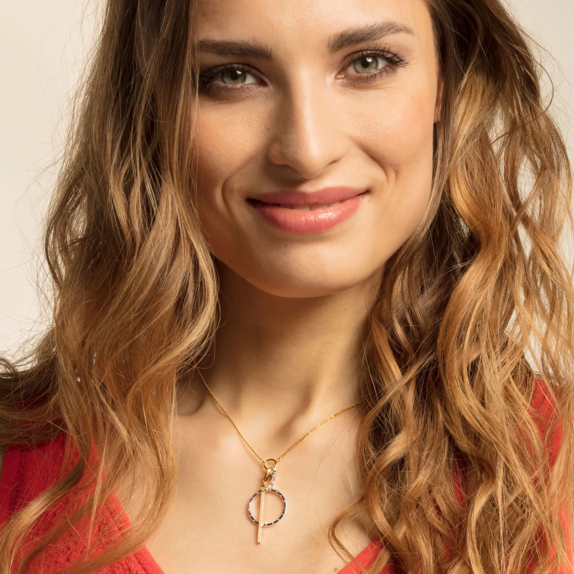 Thomas Sabo Gold Vertical Bar Pendant Charm