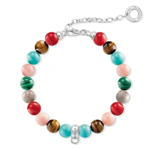Thomas Sabo Jasper Bamboo Turquoise Tigers Eye And Malachite Bracelet