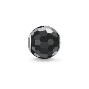 Thomas Sabo Karma Bead Sterling Silver Black Faceted Obsidian Charm