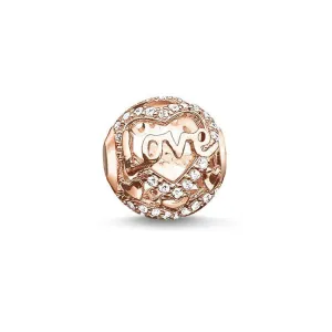 Thomas Sabo Karma Beads Rose Gold White Zirconia Love Charm D