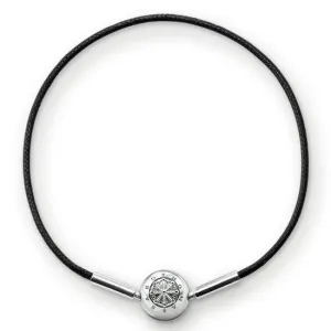 Thomas Sabo Karma Beads Sterling Silver Black Bracelet 19cm
